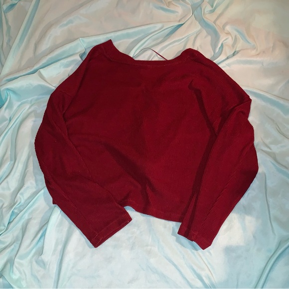 Time and Tru Burgundy Red Co-ord Cardigan and Skirt Set Size XL - Picture 5 of 9